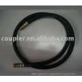 1/4" black Flexible Rubber Air Hose with 1/4"BSP Brass fitting